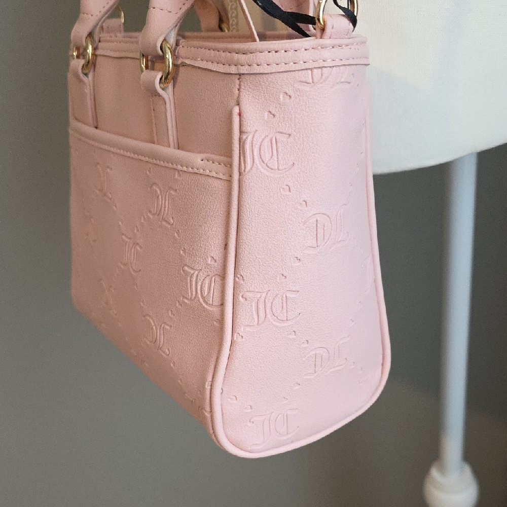 Juicy Couture Pastel Pink Mini Crossbody Bag with Heart Design NWT - Picture 8 of 9